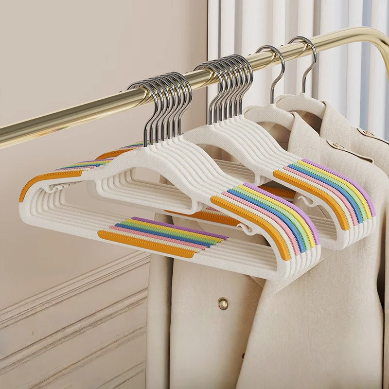 10pcs/set Rainbow traceless bag, household anti slip clothes hanger, thickened adult wet dry dual-use plastic clothes hanger
10pcs/set Rainbow traceless bag, household anti slip clothes hanger, thickened adult wet dry dual-use plastic clothes hanger