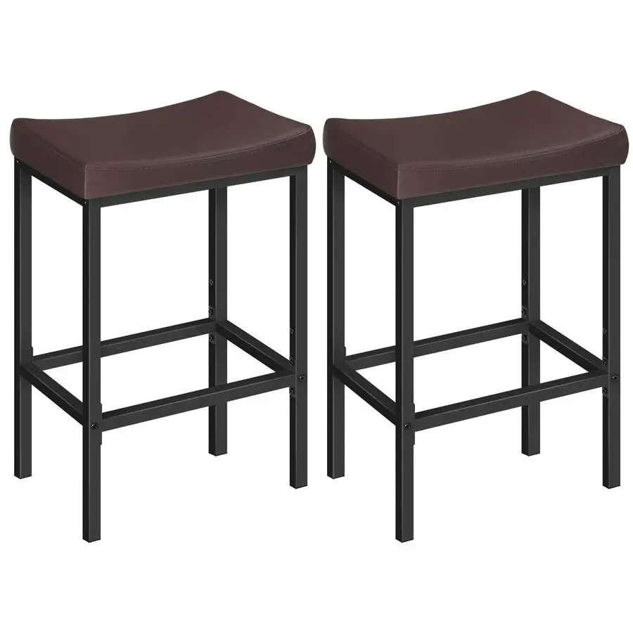 Bar Chairs, Set Of 2 Counter Height Saddle Stools With Curved Surface, 24.8 Inches, 2.4 Thick Upholstery, For Kitchen And Dinin
Bar Chairs, Set Of 2 Counter Height Saddle Stools With Curved Surface, 24.8 Inches, 2.4 Thick Upholstery, For Kitchen And Dinin