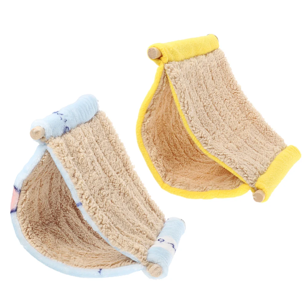2 Pcs Double Layer Plush Hammock Cage Accessories for Parakeets Hamster Warm Bird Nest Hanging Parrot House Small Pet Bed Rest
2 Pcs Double Layer Plush Hammock Cage Accessories for Parakeets Hamster Warm Bird Nest Hanging Parrot House Small Pet Bed Rest