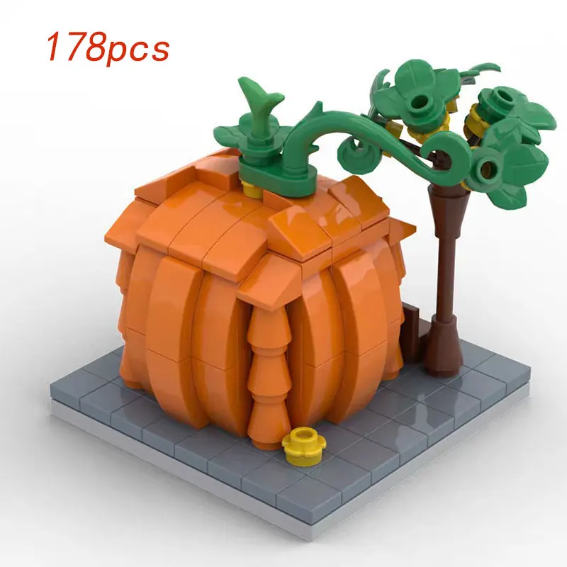 MOC Креативный тыквенный дом: подарок/игрушечная модель на Хэллоуин своими руками из строительных блоков из мелких частиц
MOC Креативный тыквенный дом: подарок/игрушечная модель на Хэллоуин своими руками из строительных блоков из мелких частиц