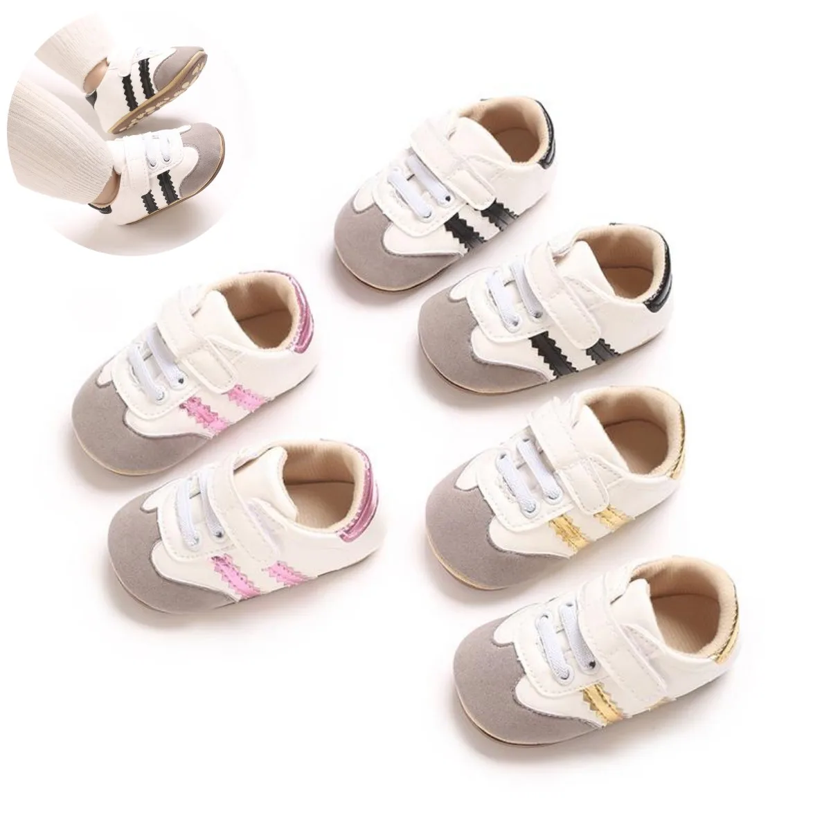 Classic Color Blocked Sports Baby Shoes For Boys 1 Yr Old Anti-Slip Rubber bottom anti slip Toddler Soft Soled First Walkers
Classic Color Blocked Sports Baby Shoes For Boys 1 Yr Old Anti-Slip Rubber bottom anti slip Toddler Soft Soled First Walkers