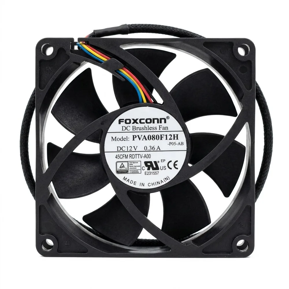 For FOXCONN PVA080F12H 8020 DC12V 0.36A 8CM 4-wire CPU silent cooling fan
For FOXCONN PVA080F12H 8020 DC12V 0.36A 8CM 4-wire CPU silent cooling fan
