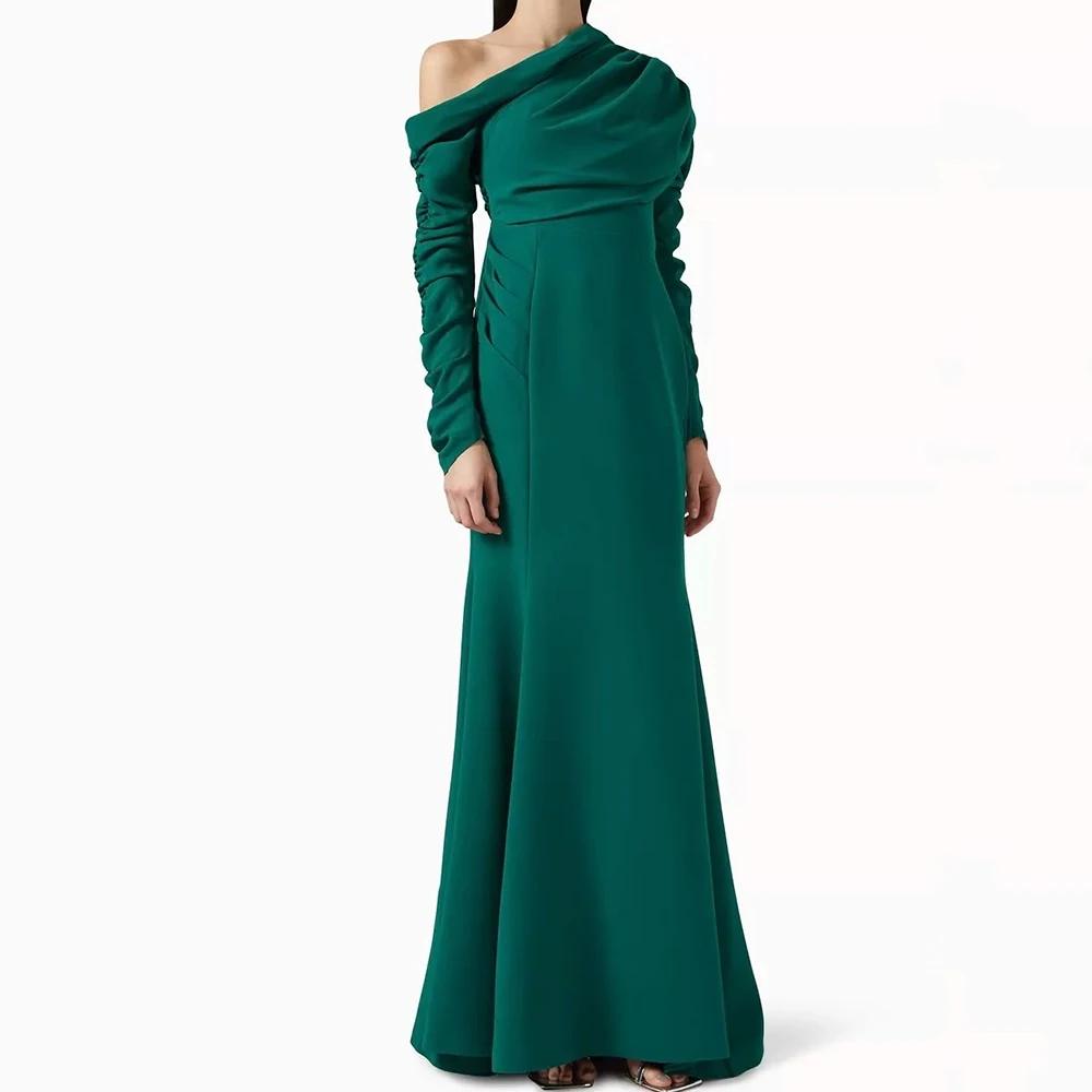 Вечерние платья трапециевидной формы по индивидуальному заказу, длиной до пола, на одно плечо, с длинными рукавами, платье для выпускного вечера, модное плиссированное простое драпированное повседневное вечернее платье
Вечерние платья трапециевидной формы по индивидуальному заказу, длиной до пола, на одно плечо, с длинными рукавами, платье для выпускного вечера, модное плиссированное простое драпированное повседневное вечернее платье