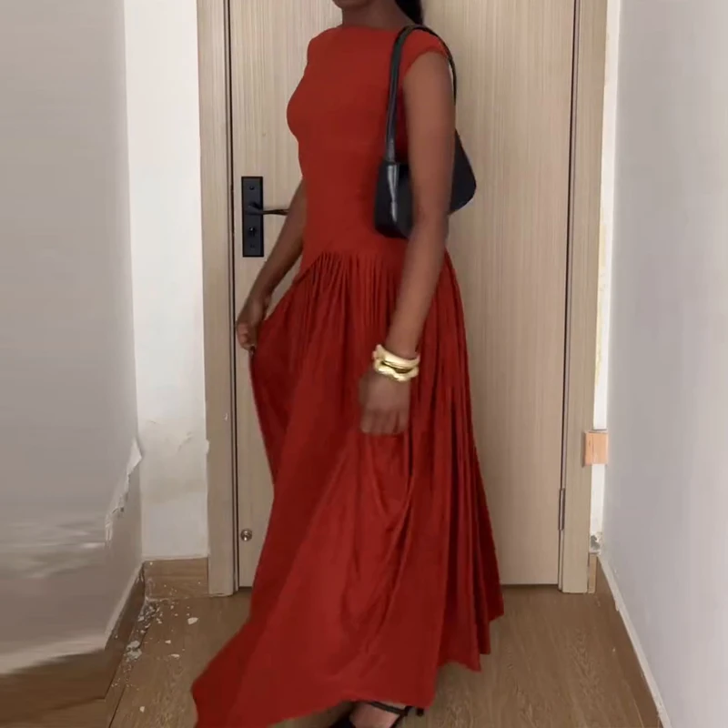Vintage Slim Solid Color Pleated Outfits Lady Sleeveless O-neck Vest&Half Skirts Sets Elegant Backless Commute Women's Two Piece
Vintage Slim Solid Color Pleated Outfits Lady Sleeveless O-neck Vest&Half Skirts Sets Elegant Backless Commute Women's Two Piece