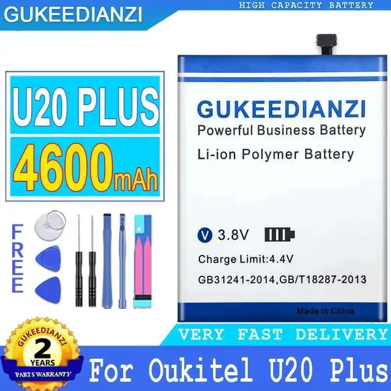 High-Efficiency 4600mAh Mobile Phone Battery For Oukitel U20 Plus High Capacity 
High-Efficiency 4600mAh Mobile Phone Battery For Oukitel U20 Plus High Capacity