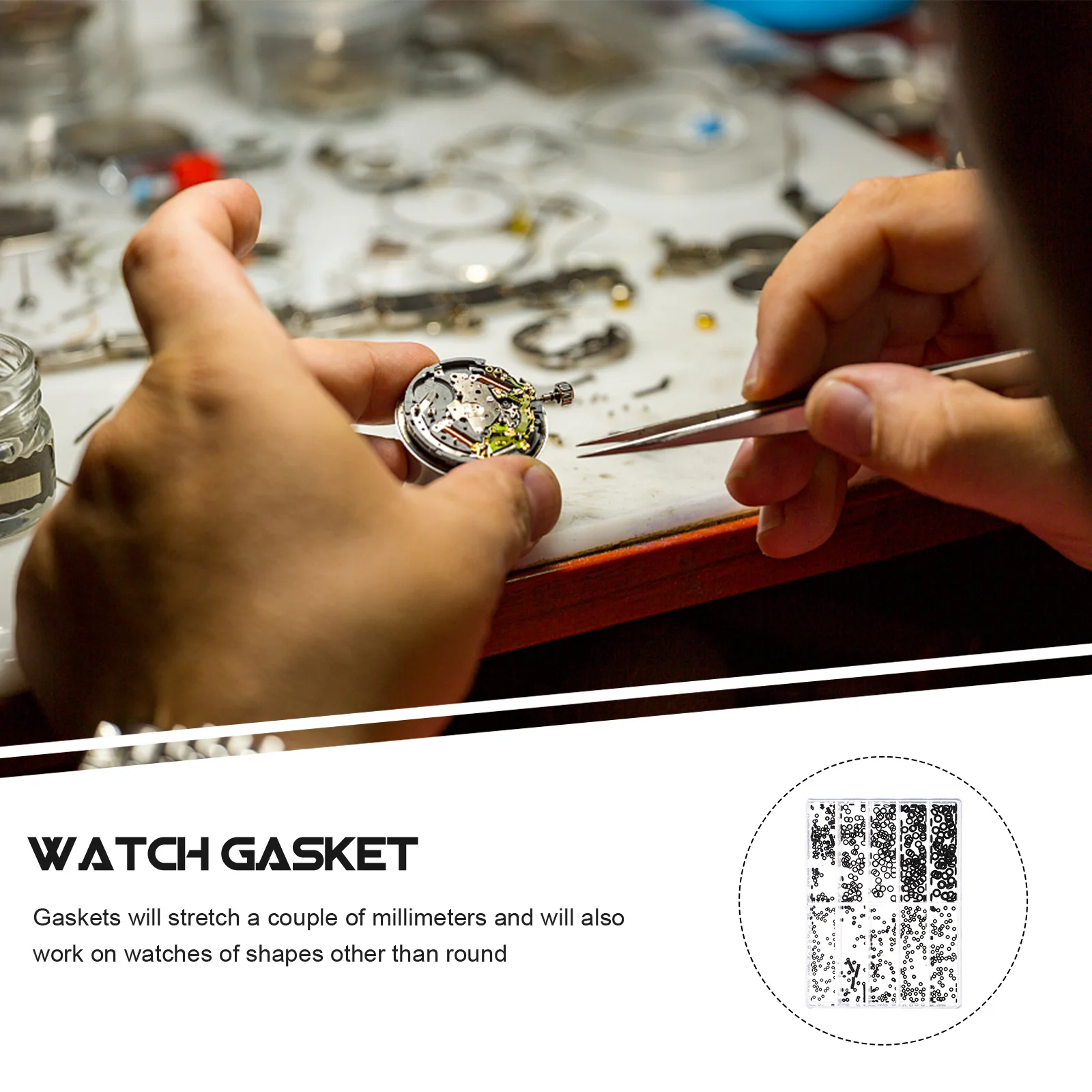 1 Box Rubber Round Watch Gaskets Seal Ring Waterproof O Ring for Watch Replacement Accessories O-Ring Seal Gaskets 
1 Box Rubber Round Watch Gaskets Seal Ring Waterproof O Ring for Watch Replacement Accessories O-Ring Seal Gaskets
