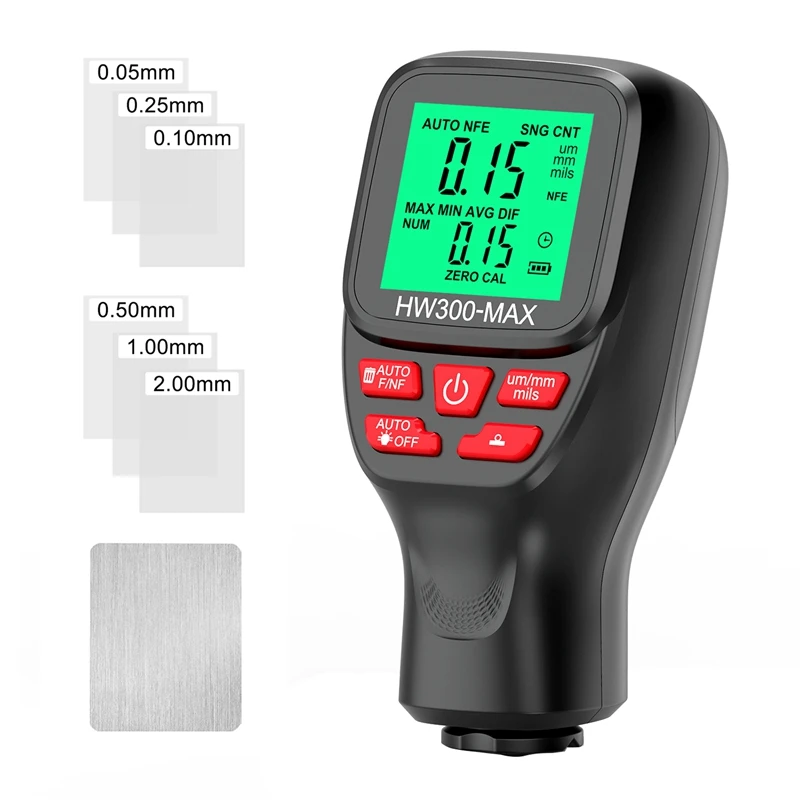 HW300-MAX Coating Thickness Gauge Paint Film Thickness Gauge Universal Auto Spare Parts Accessories
HW300-MAX Coating Thickness Gauge Paint Film Thickness Gauge Universal Auto Spare Parts Accessories
