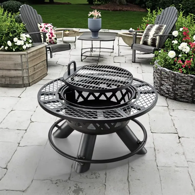 2026 Outdoor Hot Sell Multi-Use Steel Wood Burning Fire Pit Barbecue Grill Table Charcoal & Wood Fuel Portable Powder Coated
2026 Outdoor Hot Sell Multi-Use Steel Wood Burning Fire Pit Barbecue Grill Table Charcoal & Wood Fuel Portable Powder Coated