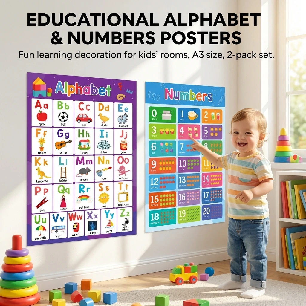 A3 Educational Poster English Alphabet Number Recognition 0-20 Learning Decor for Classroom Home
A3 Educational Poster English Alphabet Number Recognition 0-20 Learning Decor for Classroom Home