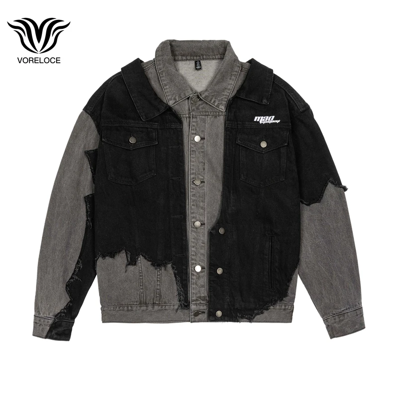 2022 autumn brand new Harajuku tear stitching denim jacket ins high street Japanese men and women loose casual jacket black
2022 autumn brand new Harajuku tear stitching denim jacket ins high street Japanese men and women loose casual jacket black