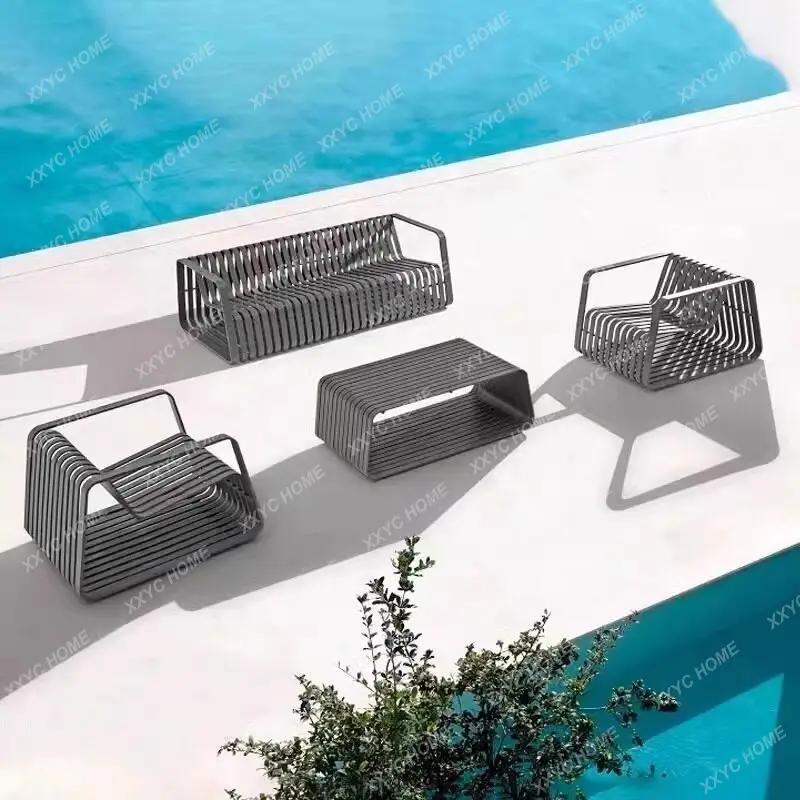 Outdoor aluminum alloy sofa for balcony, courtyard, villa, hotel, leisure, waterproof, sun-resistant, model room furniture
Outdoor aluminum alloy sofa for balcony, courtyard, villa, hotel, leisure, waterproof, sun-resistant, model room furniture