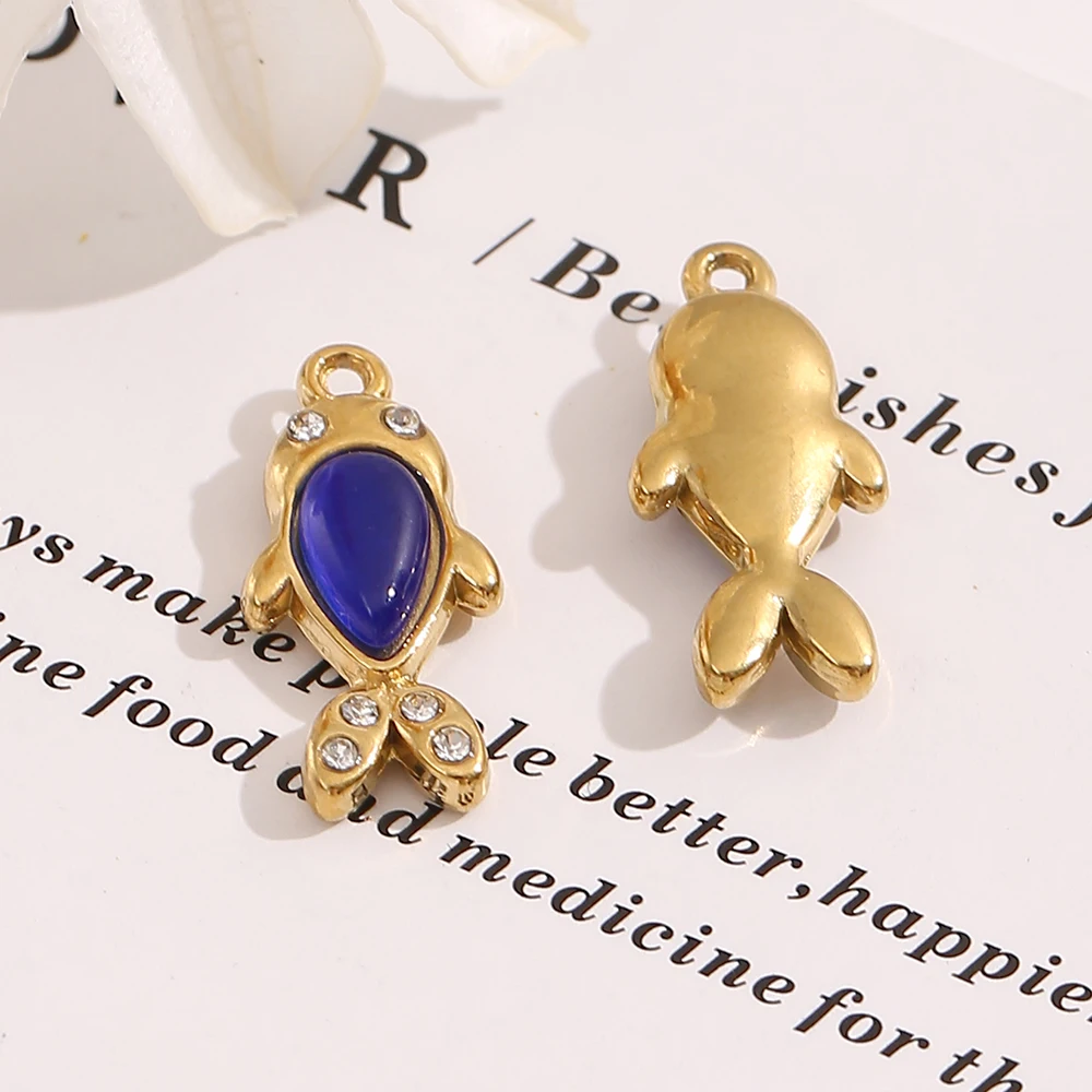 3 шт., позолоченные из нержавеющей стали, синие подвески в виде рыбы с фианитом, сделай сам, подарок ручной работы, ювелирные изделия, подвески, оптовая продажа, аксессуары
3 шт., позолоченные из нержавеющей стали, синие подвески в виде рыбы с фианитом, сделай сам, подарок ручной работы, ювелирные изделия, подвески, оптовая продажа, аксессуары