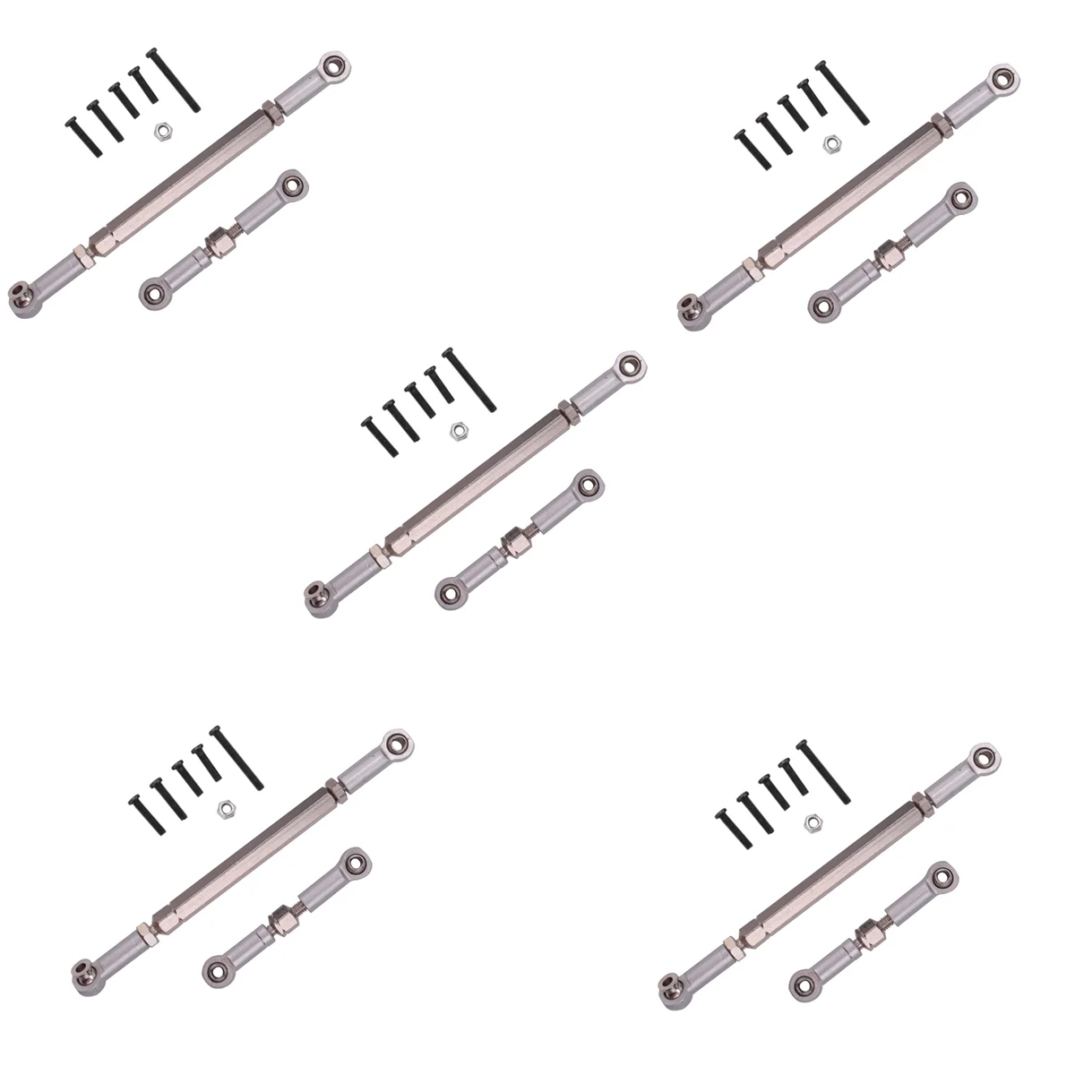 BAAU 20X RC Steering Rod CNC Machining Aluminum Alloy Steering Linkage Rod Set for 1608T,Grey
BAAU 20X RC Steering Rod CNC Machining Aluminum Alloy Steering Linkage Rod Set for 1608T,Grey