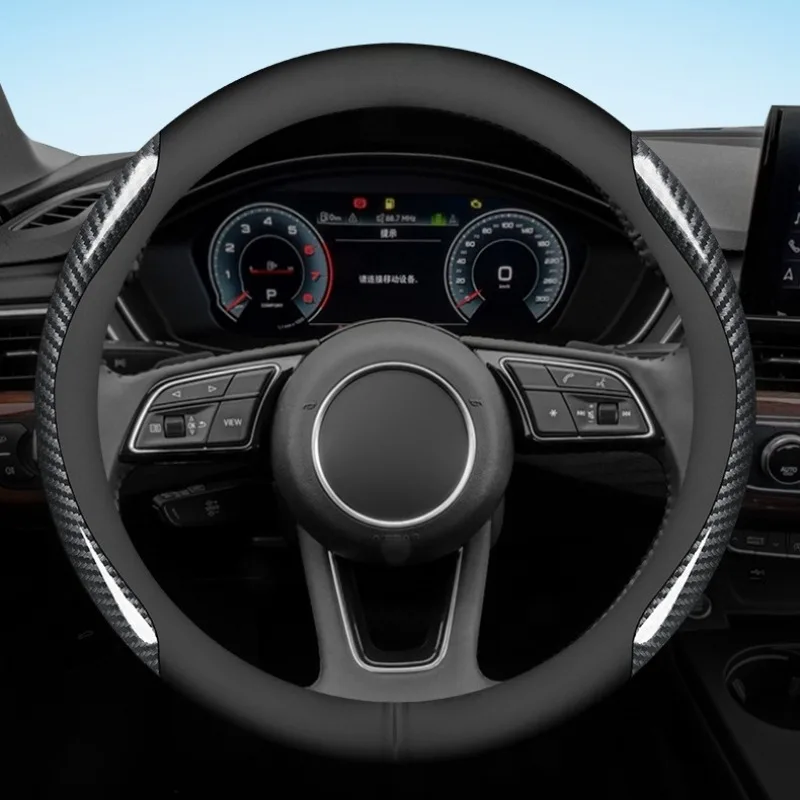 Carbon Fiber Leather Car Steering Wheel Cover Universal 38cm Steering Wheel Covers Car Accessories Anti Slip Steering Wheel Grip
Carbon Fiber Leather Car Steering Wheel Cover Universal 38cm Steering Wheel Covers Car Accessories Anti Slip Steering Wheel Grip