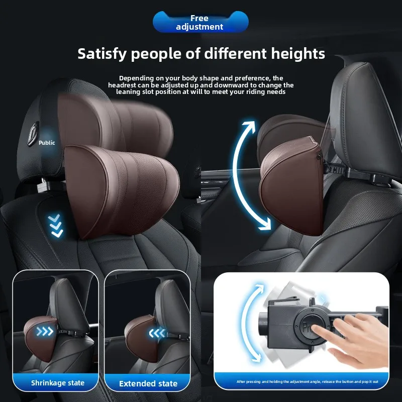 6D Adjustable Car Neck Pillow, CryoSilk & Memory Foam - Executive Ergonomic Support, 4-Season Cool
6D Adjustable Car Neck Pillow, CryoSilk & Memory Foam - Executive Ergonomic Support, 4-Season Cool