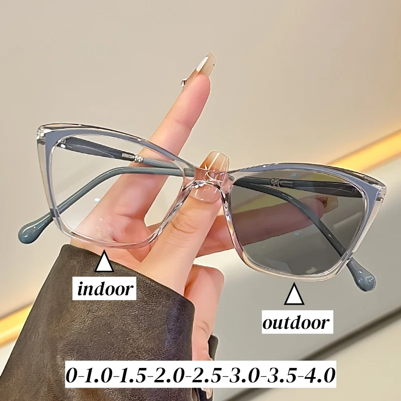 Fashion Retro Women Photochromic Glasses Classic Ultralight Finished Myopia Glasses Men Lady Stylish Cat Eye Near Sight Eyewear
Fashion Retro Women Photochromic Glasses Classic Ultralight Finished Myopia Glasses Men Lady Stylish Cat Eye Near Sight Eyewear