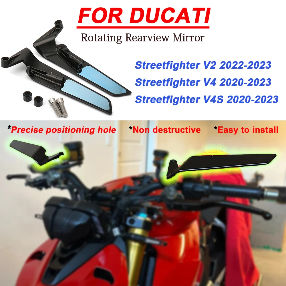 For Ducati Street Fighter V2/V4/V4S 2022-2023 new universal motorcycle aluminum alloy rearview mirror blue anti glare mirror
For Ducati Street Fighter V2/V4/V4S 2022-2023 new universal motorcycle aluminum alloy rearview mirror blue anti glare mirror