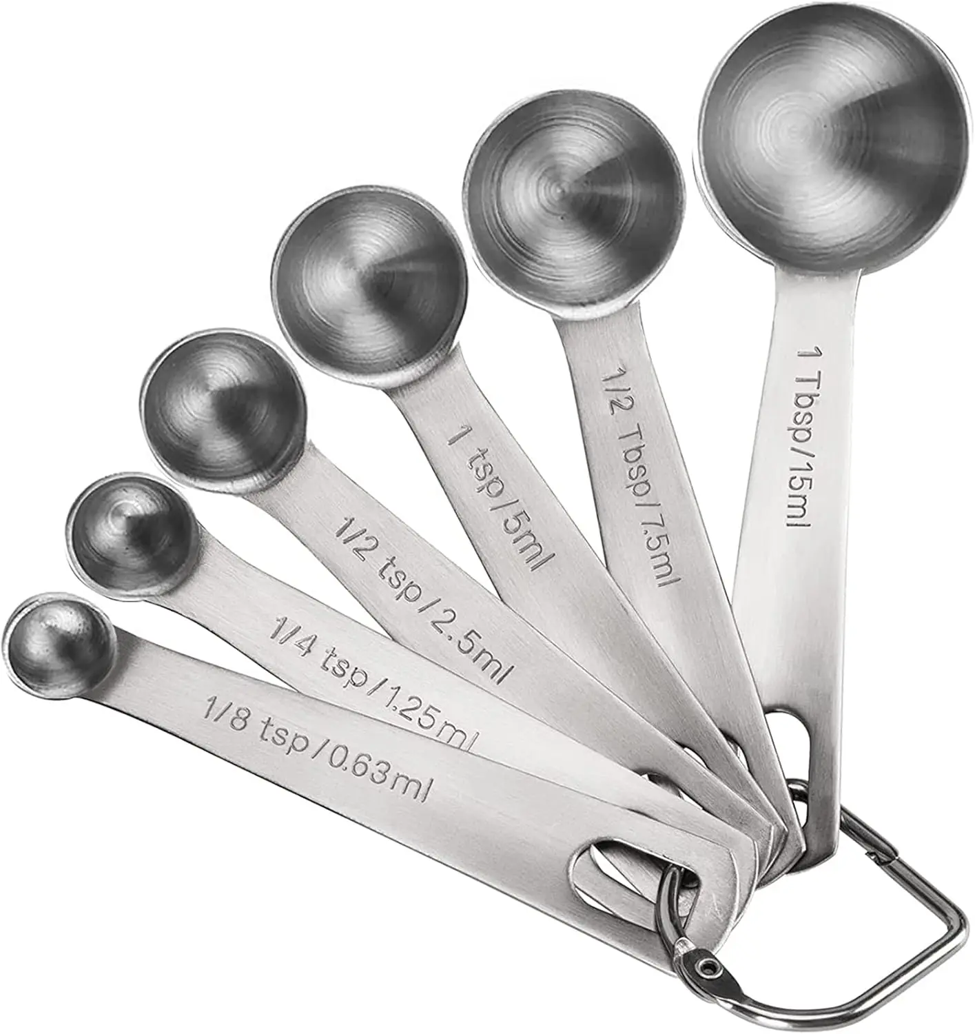 Premium 18/8 SS Measuring Spoons Set (6-Pc), Dual Metric/US Marks, for Dry & Liquid Ingredients.
Premium 18/8 SS Measuring Spoons Set (6-Pc), Dual Metric/US Marks, for Dry & Liquid Ingredients.