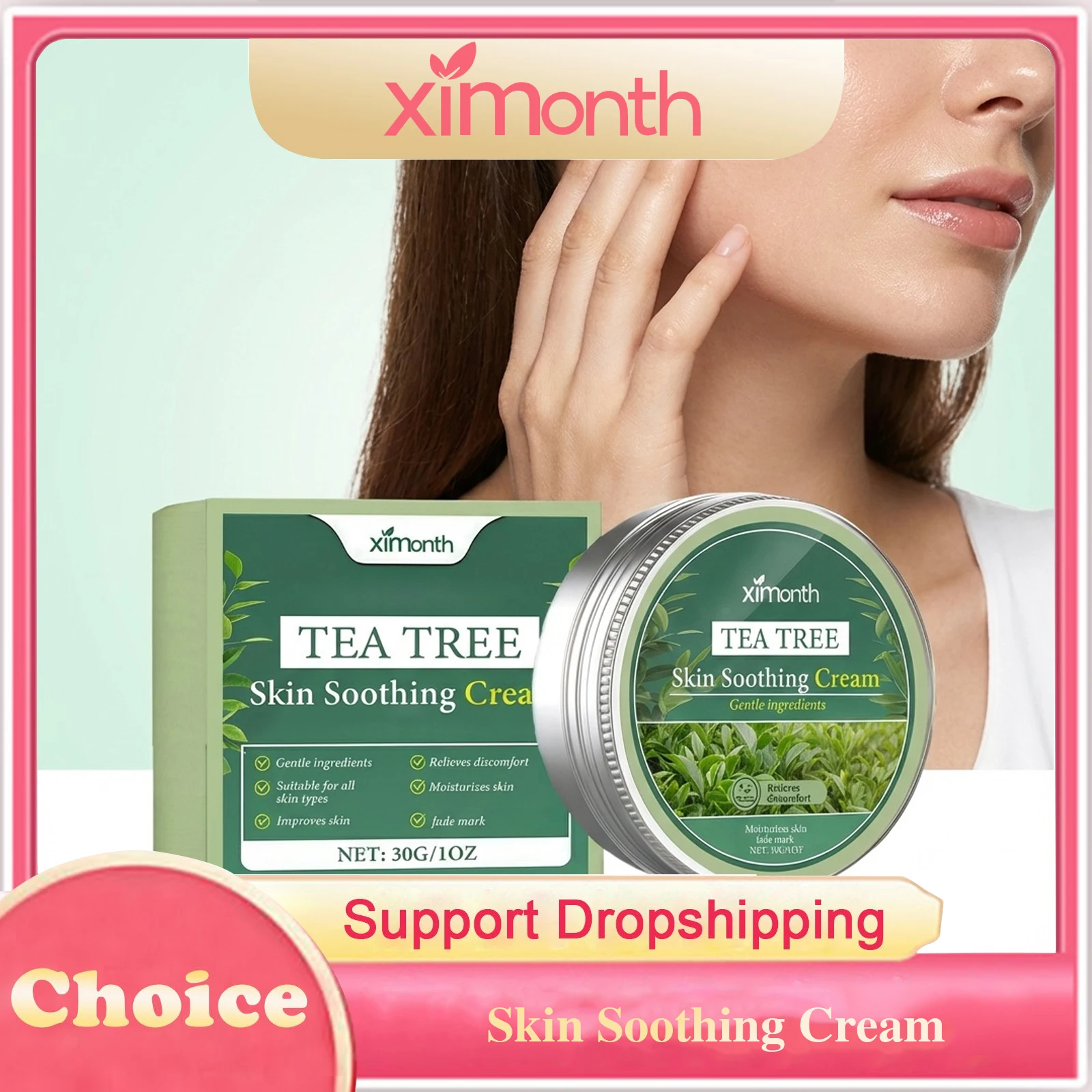 Tea Tree Soothing Cream Hydrating Stabilizing Repair Barrier Protection Brightening Shrink Pores Smooth Refreshing Moisturizer
Tea Tree Soothing Cream Hydrating Stabilizing Repair Barrier Protection Brightening Shrink Pores Smooth Refreshing Moisturizer