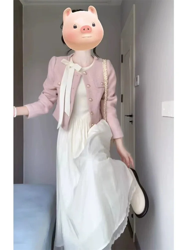 Korean Style Short Coat Dress Set Women's Spring Autumn High-End Sensation Fashionable Long Skirt Two-Piece Set
Korean Style Short Coat Dress Set Women's Spring Autumn High-End Sensation Fashionable Long Skirt Two-Piece Set