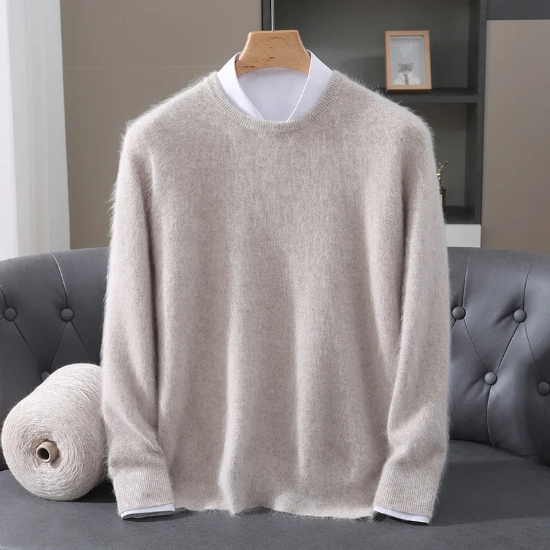 Men's 100% Pure Mink Cashmere Sweater O-Neck Pullovers Knit Large Size Mink Sweater Winter New Long Sleeve High-End Jumpers Tops
Men's 100% Pure Mink Cashmere Sweater O-Neck Pullovers Knit Large Size Mink Sweater Winter New Long Sleeve High-End Jumpers Tops