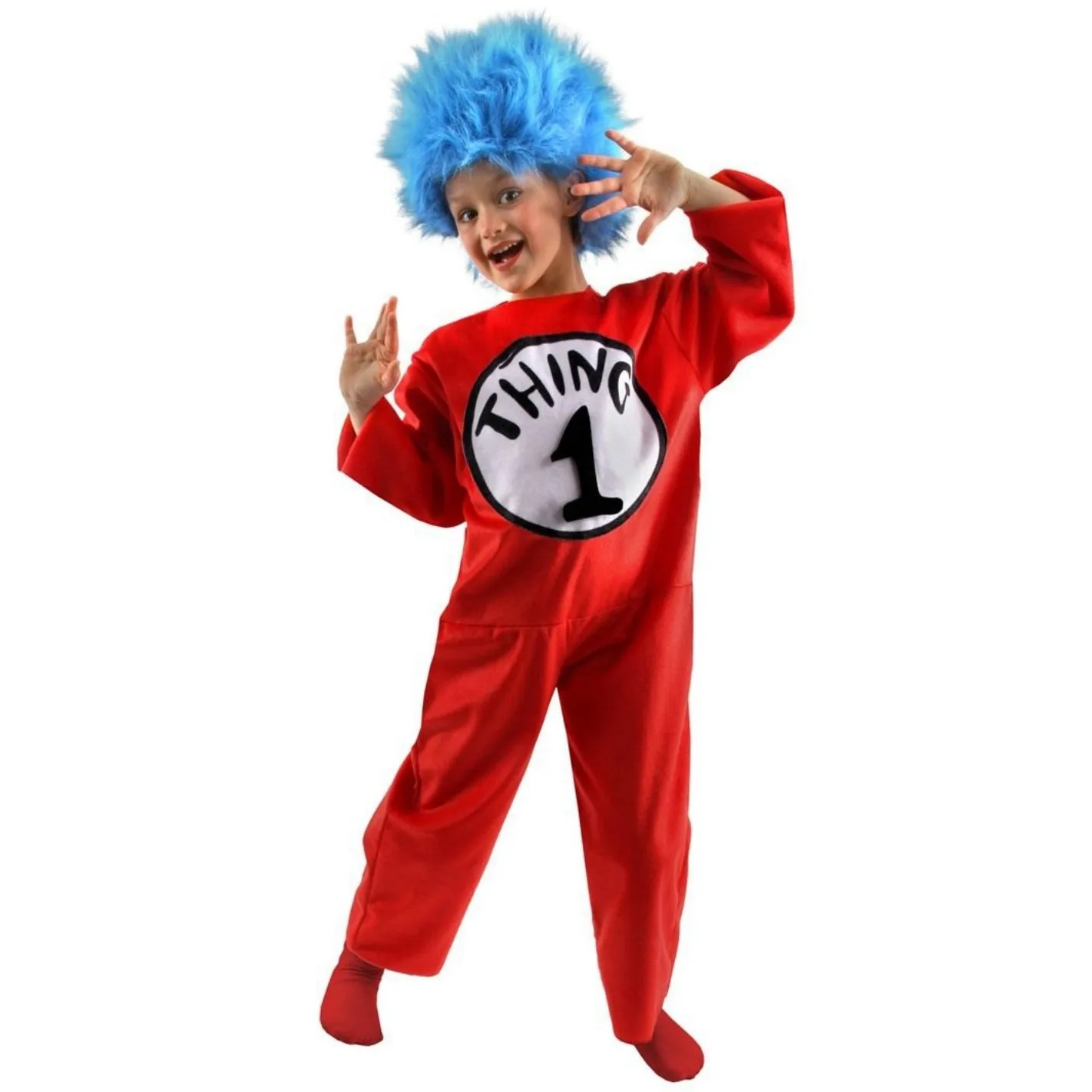 Halloween Kids Thing 1 and Thing 2 Dr. Seuss Costume for Halloween Red Jumpsuit with Wig for Party Bodysui
Halloween Kids Thing 1 and Thing 2 Dr. Seuss Costume for Halloween Red Jumpsuit with Wig for Party Bodysui