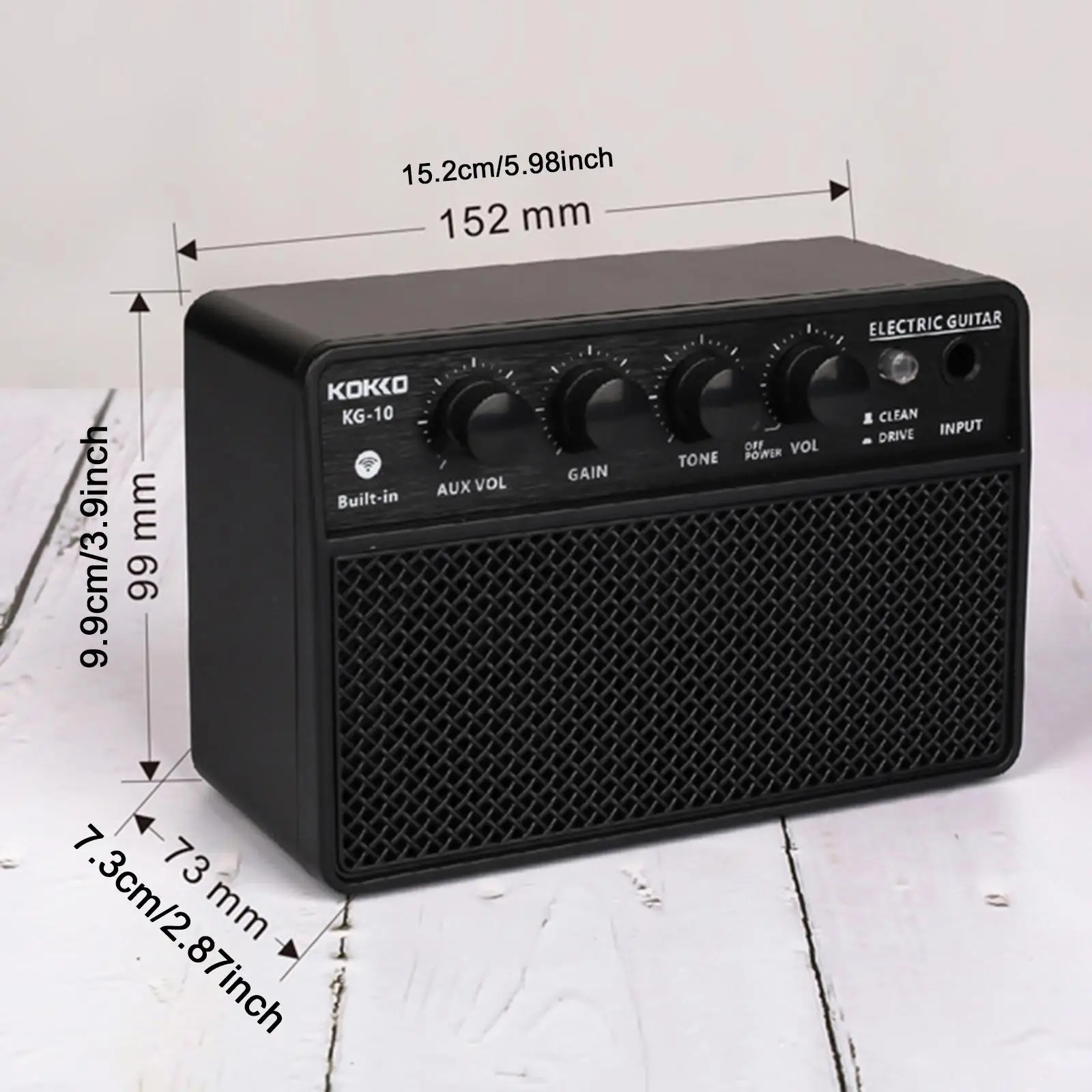 Portable Music Instrument Amp Small Size Electric Guitar Amplifier with Headphone Output for Travel
Portable Music Instrument Amp Small Size Electric Guitar Amplifier with Headphone Output for Travel