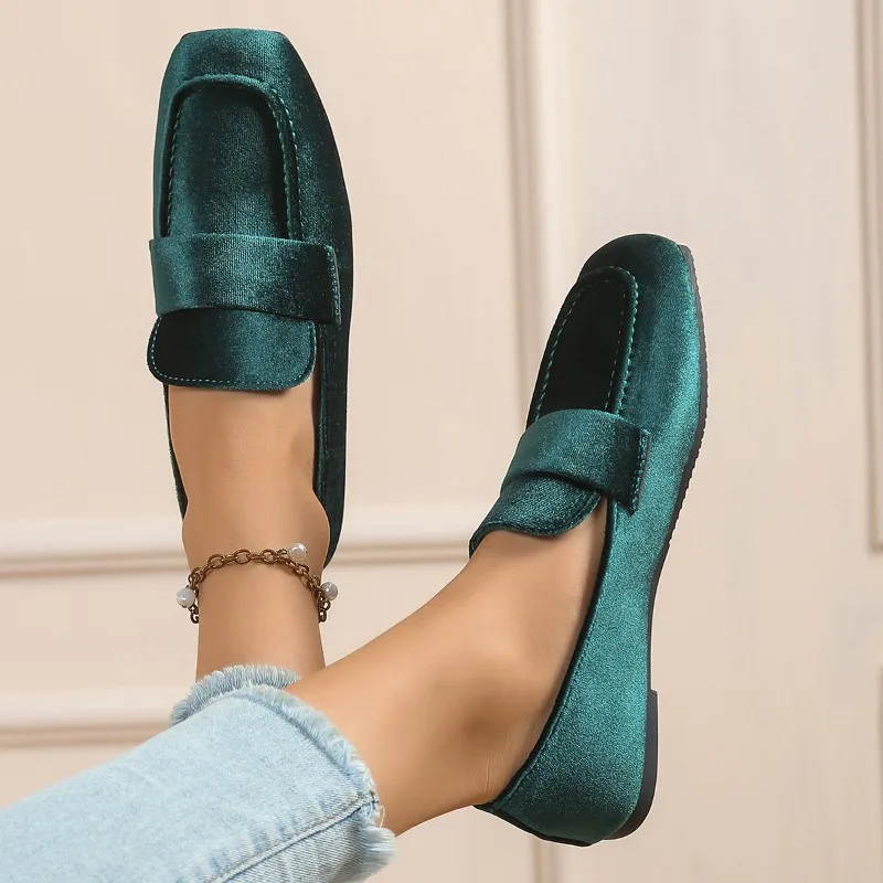 Women's Luxury Suede Square Toe Loafers Slip on Flat Dress Shoes Vintage Elegant Office Casual Walking Footwear Zapatos Mujer 신발
Women's Luxury Suede Square Toe Loafers Slip on Flat Dress Shoes Vintage Elegant Office Casual Walking Footwear Zapatos Mujer 신발