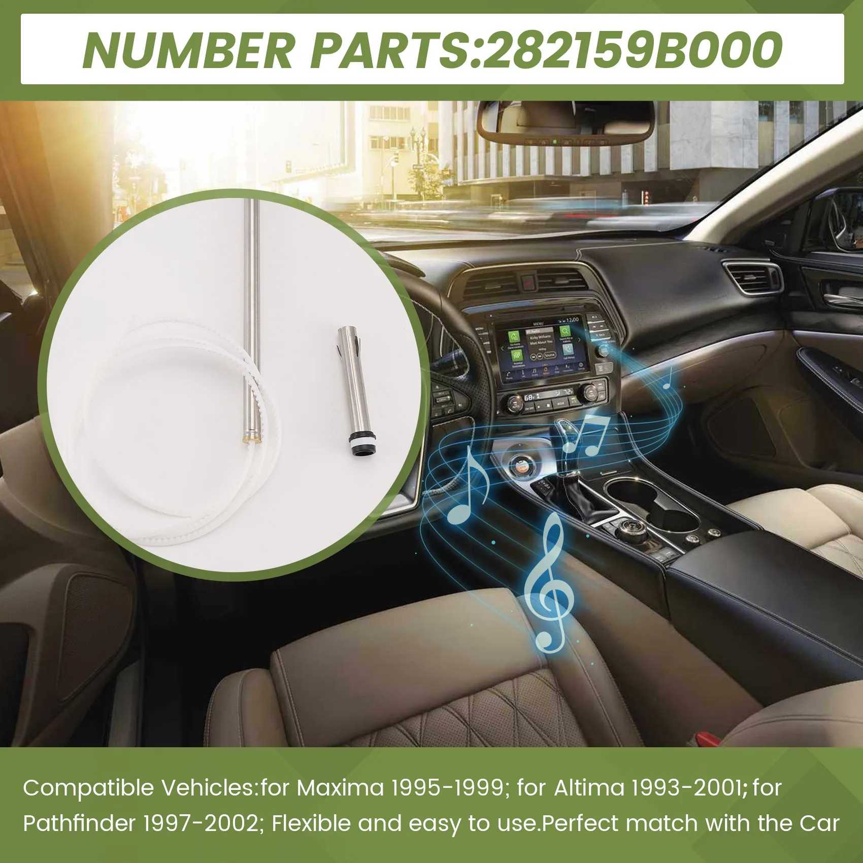 N26R-Car Radio Antenna 282159B000 For Nissan Maxima 1995-1999 Altima 1993-2001 Pathfinder 1997-2002 Antenna Mast
N26R-Car Radio Antenna 282159B000 For Nissan Maxima 1995-1999 Altima 1993-2001 Pathfinder 1997-2002 Antenna Mast