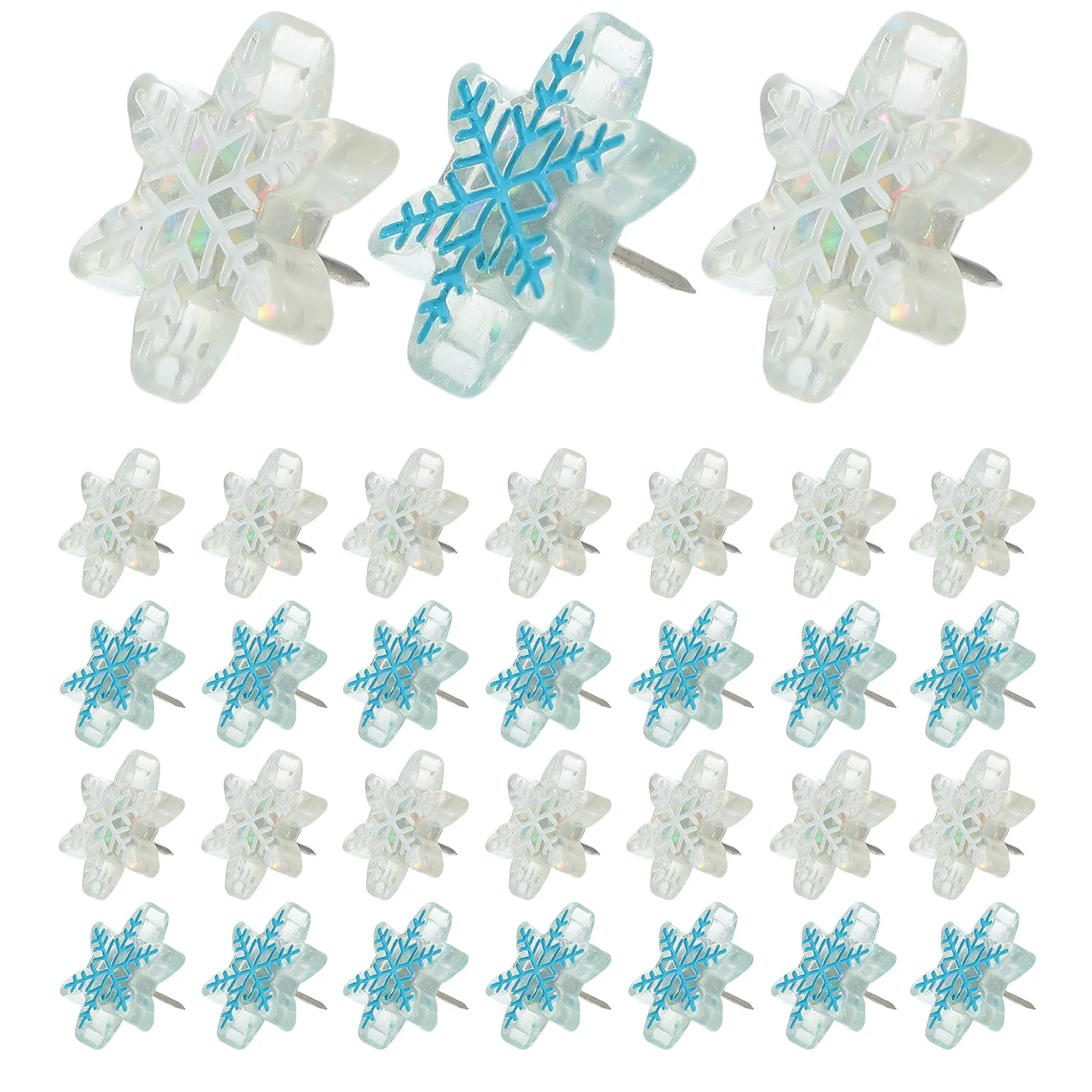 30pcs Snowflake Shaped Push Pins Cute Holiday Thumb Tacks for for Christmas Bulletin Board Office Winter Party Wall Decor
30pcs Snowflake Shaped Push Pins Cute Holiday Thumb Tacks for for Christmas Bulletin Board Office Winter Party Wall Decor