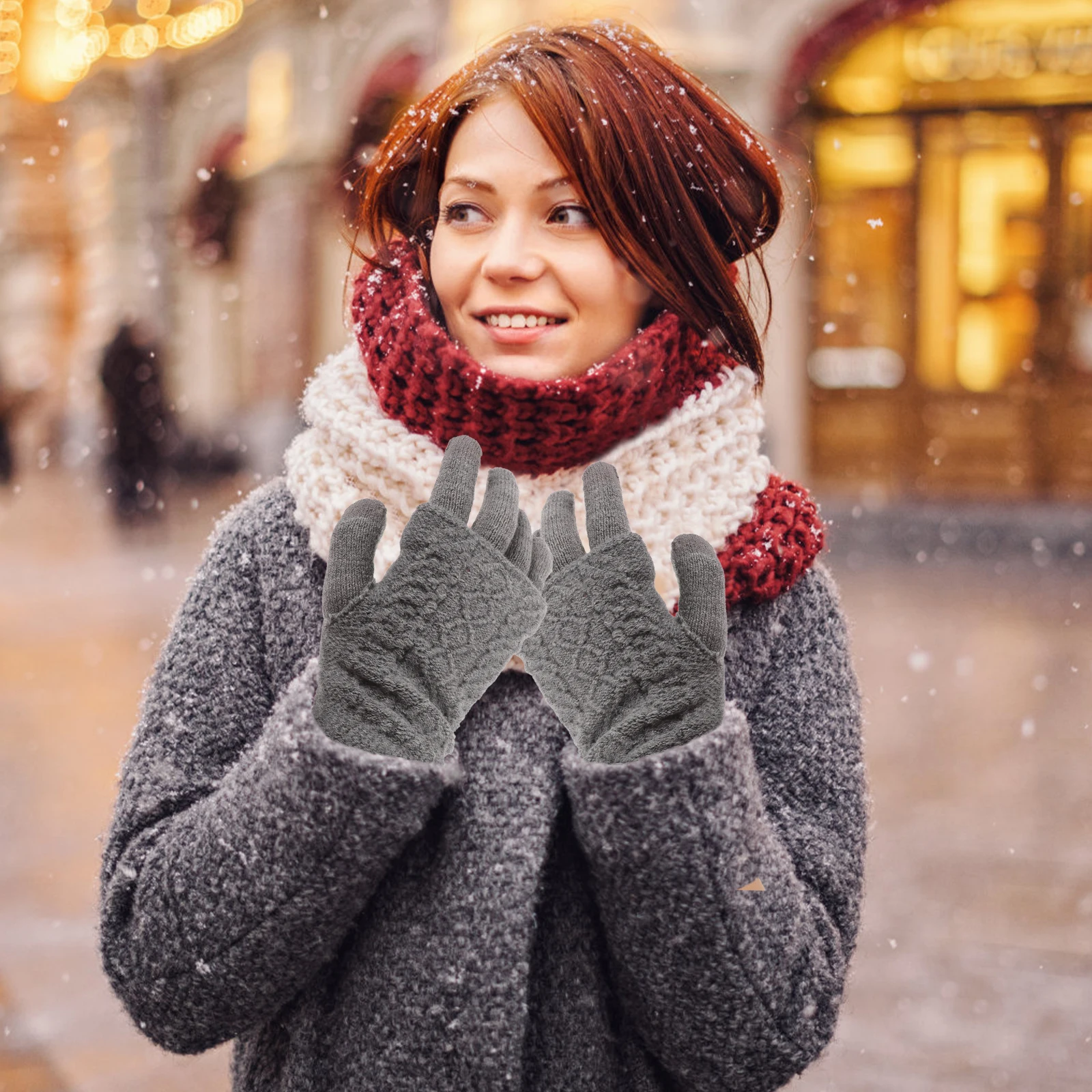 Women Warm Touchscreen Gloves Thickened Gray Outdoor Riding Gloves Autumn Winter Knit Gloves for Cold Weather Outdoor
Women Warm Touchscreen Gloves Thickened Gray Outdoor Riding Gloves Autumn Winter Knit Gloves for Cold Weather Outdoor