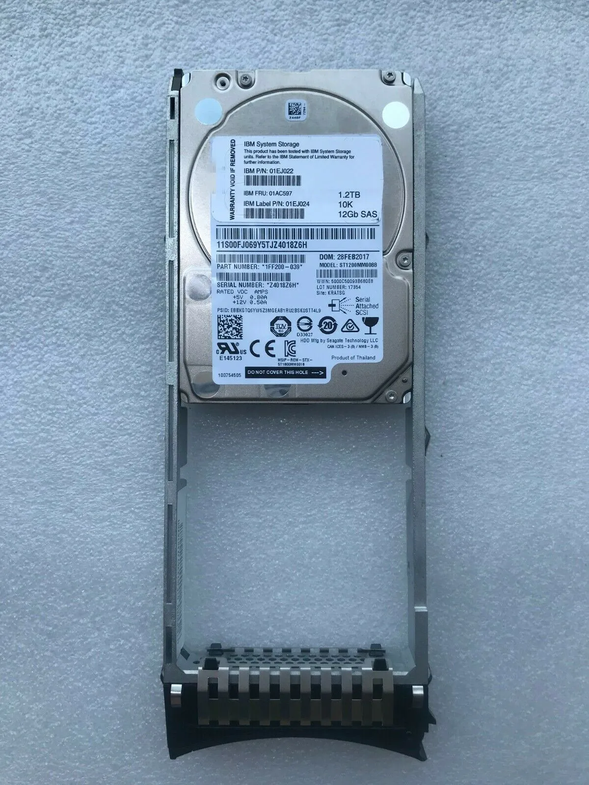 FOR 01EJ022 01EJ024 01AC597 V5000 Gen2 01AC597 1.2TB 10K SAS 2.5 12Gbps Hard Drive
FOR 01EJ022 01EJ024 01AC597 V5000 Gen2 01AC597 1.2TB 10K SAS 2.5 12Gbps Hard Drive