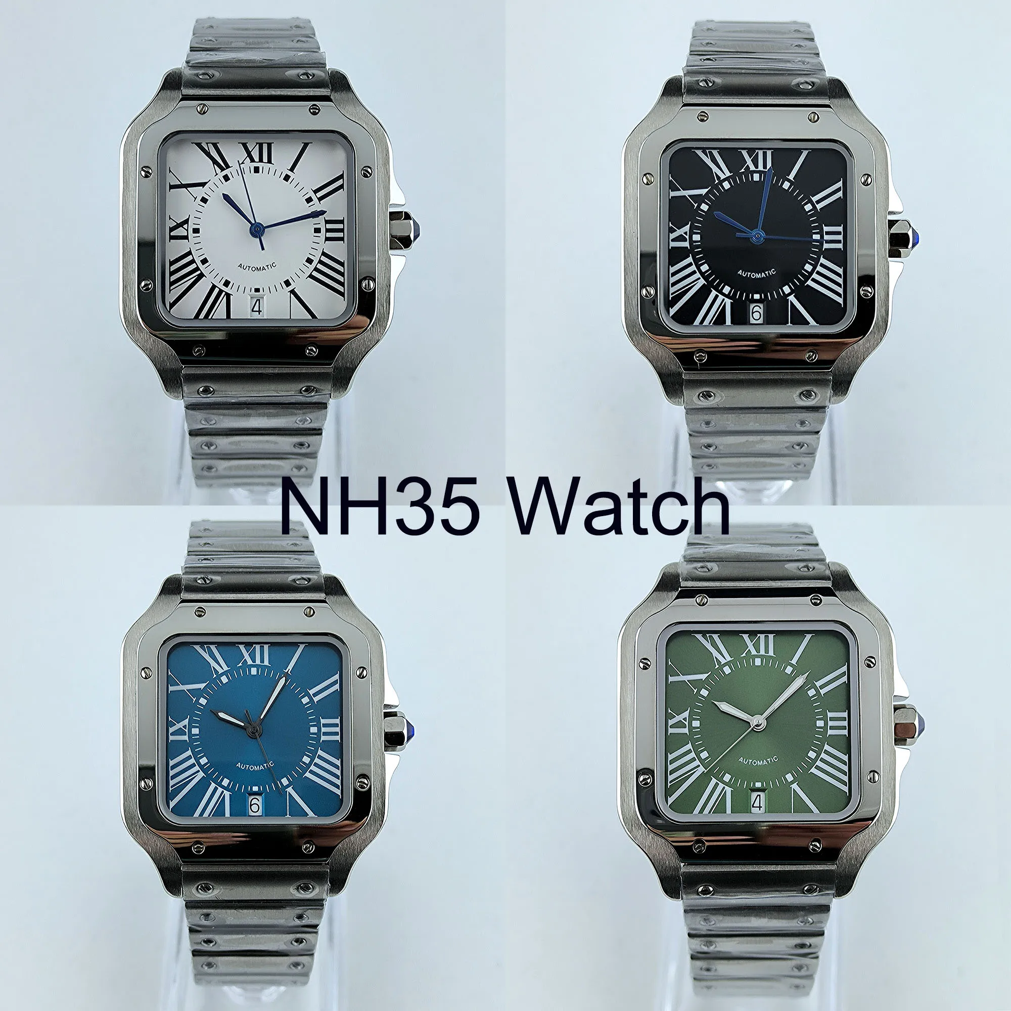 NEW NH35 Watch Square Dial custom logo Roma Dial Watch Case Folding Buckle Square Case fit NH35 movement Watch accessories
NEW NH35 Watch Square Dial custom logo Roma Dial Watch Case Folding Buckle Square Case fit NH35 movement Watch accessories