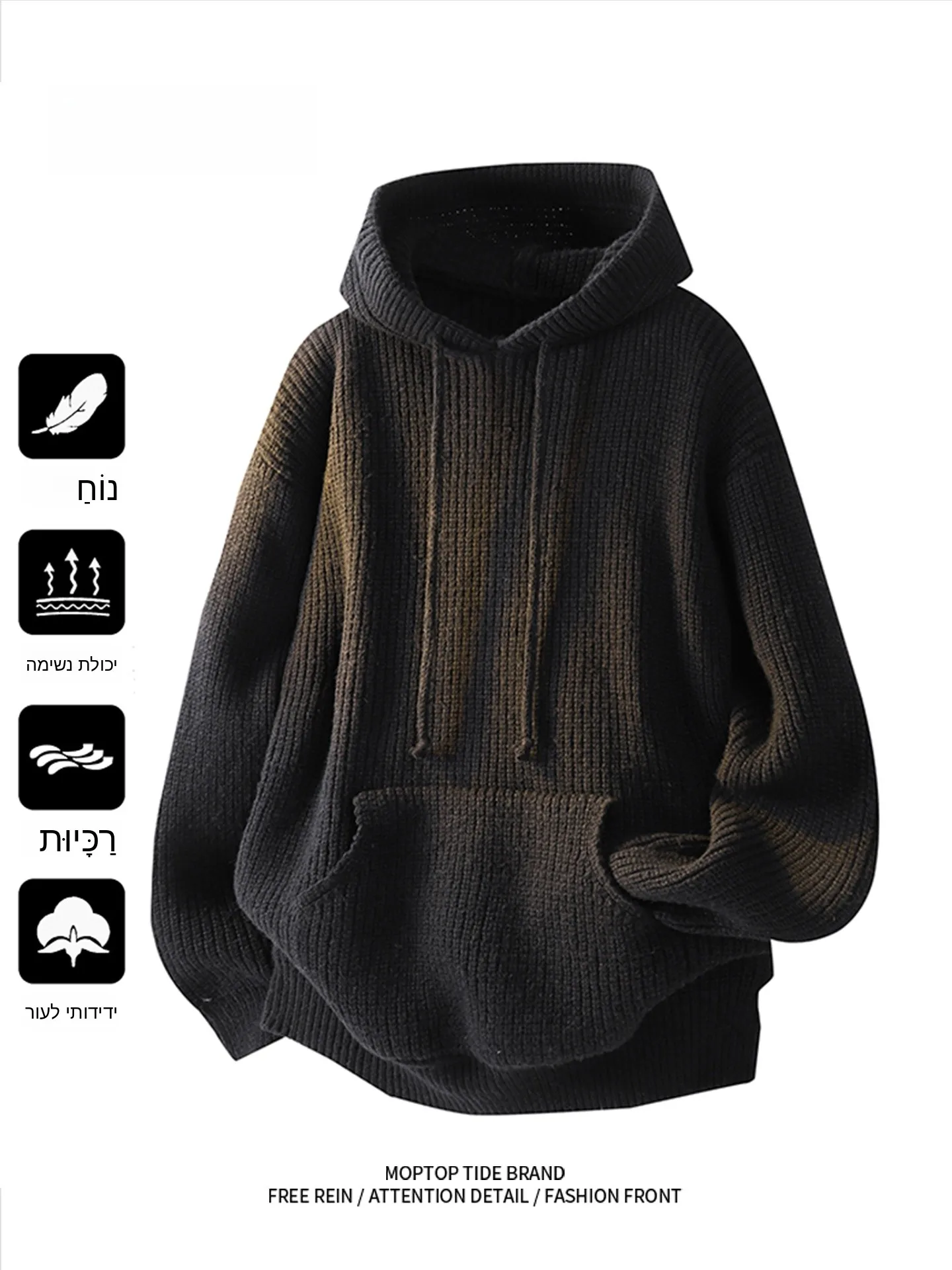 Loose Fit Thickened Hoodie Knitted Sweater for Men Casual Comfortable Pullover Polyester Fiber Anti-Wrinkle Maintaining Shape
Loose Fit Thickened Hoodie Knitted Sweater for Men Casual Comfortable Pullover Polyester Fiber Anti-Wrinkle Maintaining Shape