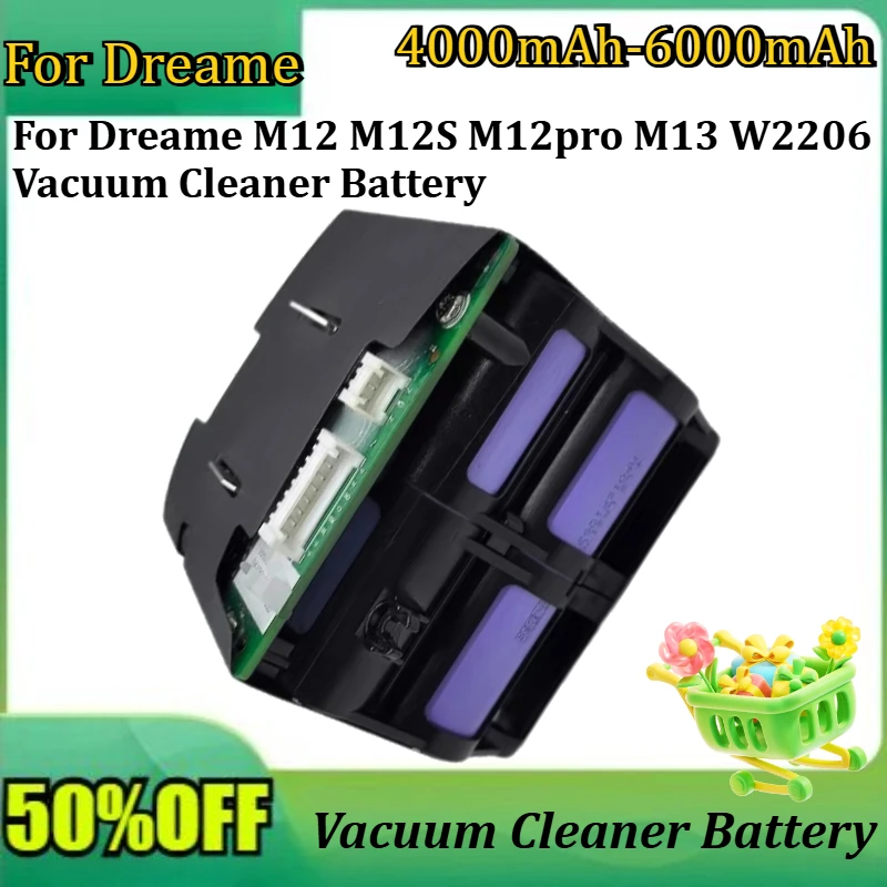 New 4000-6000mAh High Quality Battery for Dreame M12 M12S M12pro M13 W2206 Vacuum Cleaner Battery
New 4000-6000mAh High Quality Battery for Dreame M12 M12S M12pro M13 W2206 Vacuum Cleaner Battery