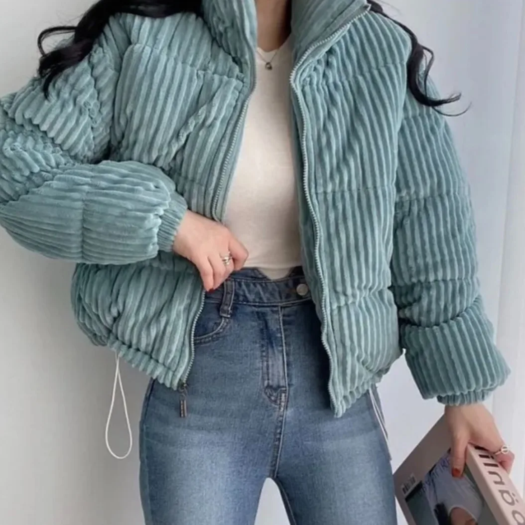 Chic Autumn Winter ort Cotton Jaet Women's Loose Fit Velvet Coat Stand Collar Skin Brightening Pink Color Korean Sle
Chic Autumn Winter ort Cotton Jaet Women's Loose Fit Velvet Coat Stand Collar Skin Brightening Pink Color Korean Sle