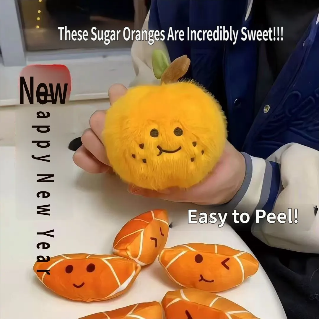 Decompression sugar orange pendant plush doll peeling keychain simulation Peel off the skin toy doll gift
Decompression sugar orange pendant plush doll peeling keychain simulation Peel off the skin toy doll gift