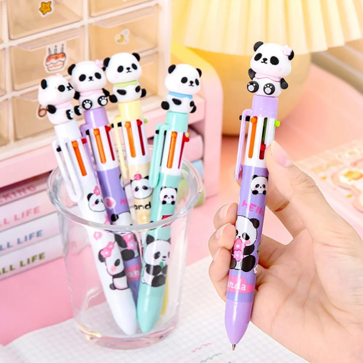 4 pcs/lot Kawaii Panda 6 Colored Mechanical Ballpoint Pen for Students School Office Writing Supplies Gift Stationery Ball Point
4 pcs/lot Kawaii Panda 6 Colored Mechanical Ballpoint Pen for Students School Office Writing Supplies Gift Stationery Ball Point