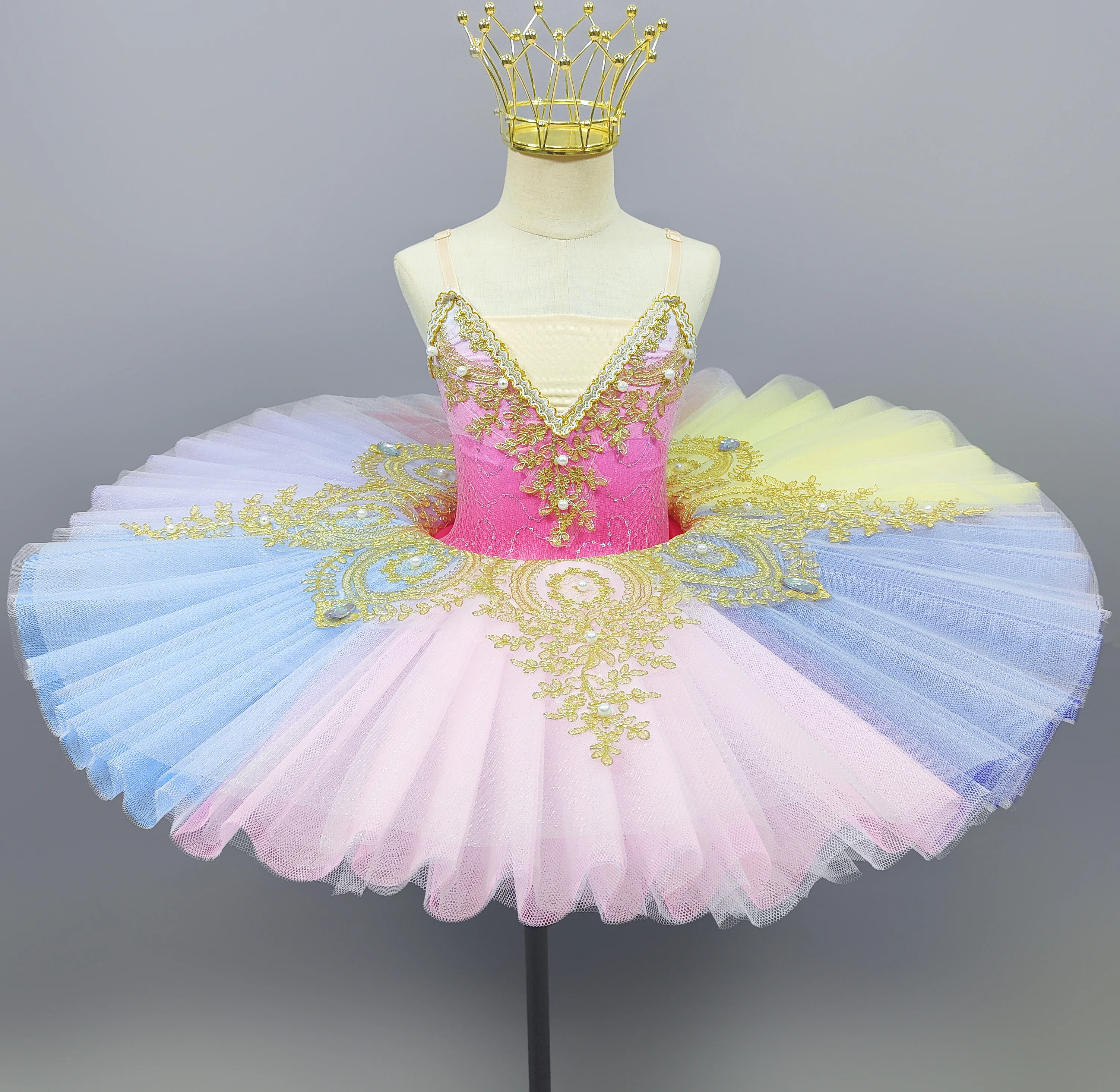 Professional Ballet Rainbow Platter Pancake Tutu Ballerina Party Dress Adult Women Child Kids Ballet Dance Costume
Professional Ballet Rainbow Platter Pancake Tutu Ballerina Party Dress Adult Women Child Kids Ballet Dance Costume