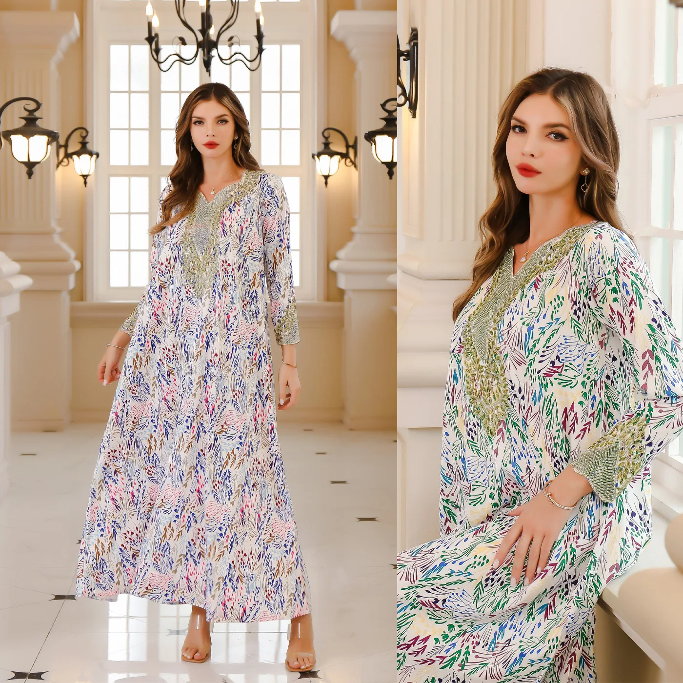 Robe Eid Muslim Abaya for Women Party Dresses Flower Print Jalabiya Morocco Dubai Ramadan Abayas Kaftan Islam Arab Vestidos
Robe Eid Muslim Abaya for Women Party Dresses Flower Print Jalabiya Morocco Dubai Ramadan Abayas Kaftan Islam Arab Vestidos