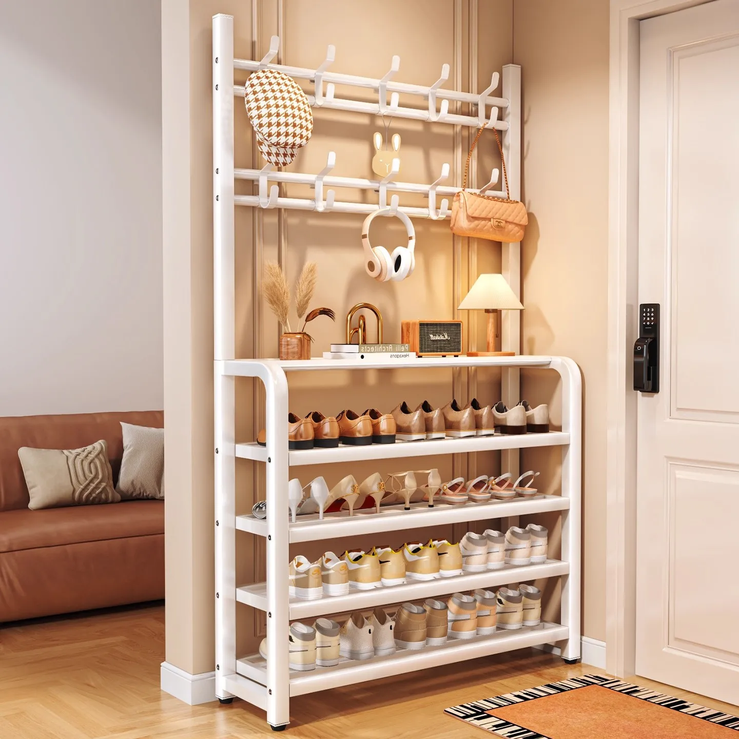 Space Saving Multi layer Shoe Rack for Home Entryway Integrated Shoe Cabinet Storage Organizer for Dorm Small Rental Room
Space Saving Multi layer Shoe Rack for Home Entryway Integrated Shoe Cabinet Storage Organizer for Dorm Small Rental Room