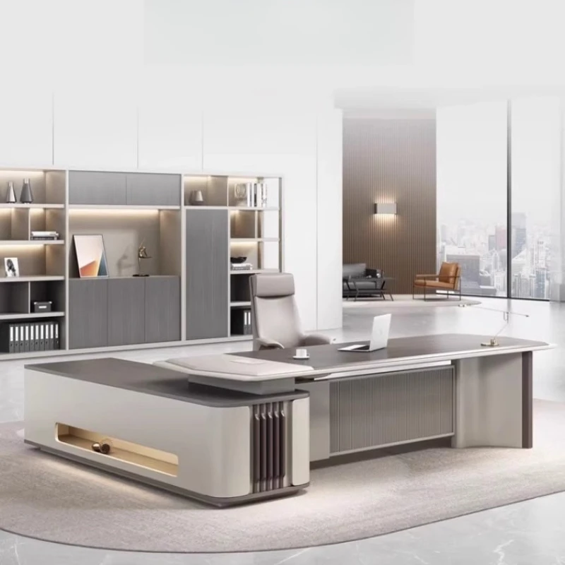 The boss's desk is simple and modern light luxury. The boss's president's office portfolio manager is in charge of the big desk.
The boss's desk is simple and modern light luxury. The boss's president's office portfolio manager is in charge of the big desk.