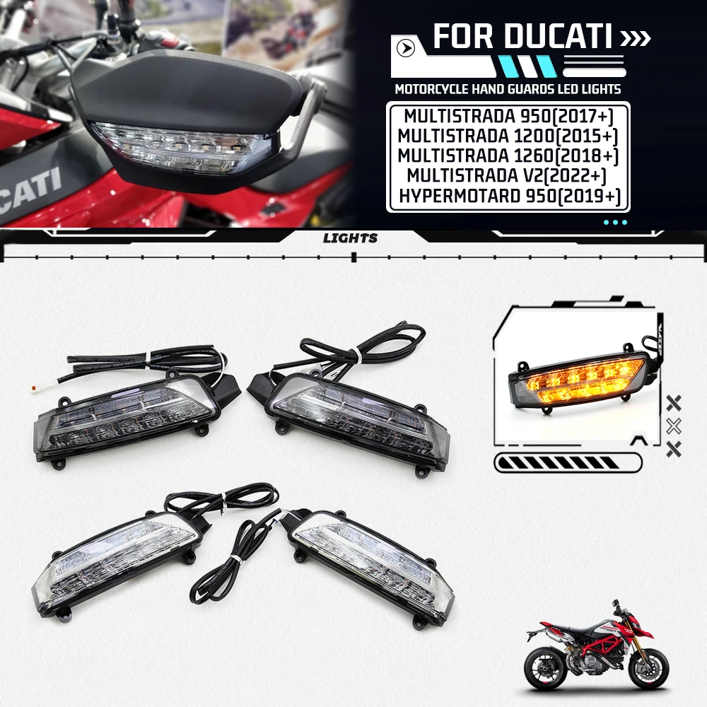 For Ducati Multistrada 950 1200 1260 V2 V2S Hypermotard 950 Motorcycle Hand Guards with LED Lights Motor Handguards Turn Signal
For Ducati Multistrada 950 1200 1260 V2 V2S Hypermotard 950 Motorcycle Hand Guards with LED Lights Motor Handguards Turn Signal