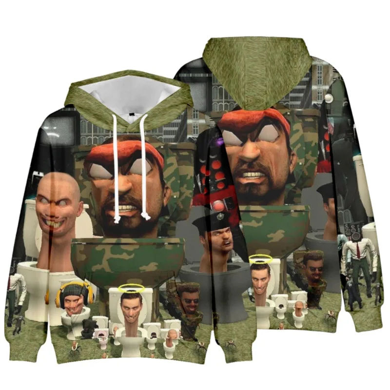 Skibidi Toilet New Game Children's Clothes Fashion Hoodie for Kids Boys Girls Long Sleeve Sweatshirts Cool Anime Hip Hop Tees
Skibidi Toilet New Game Children's Clothes Fashion Hoodie for Kids Boys Girls Long Sleeve Sweatshirts Cool Anime Hip Hop Tees