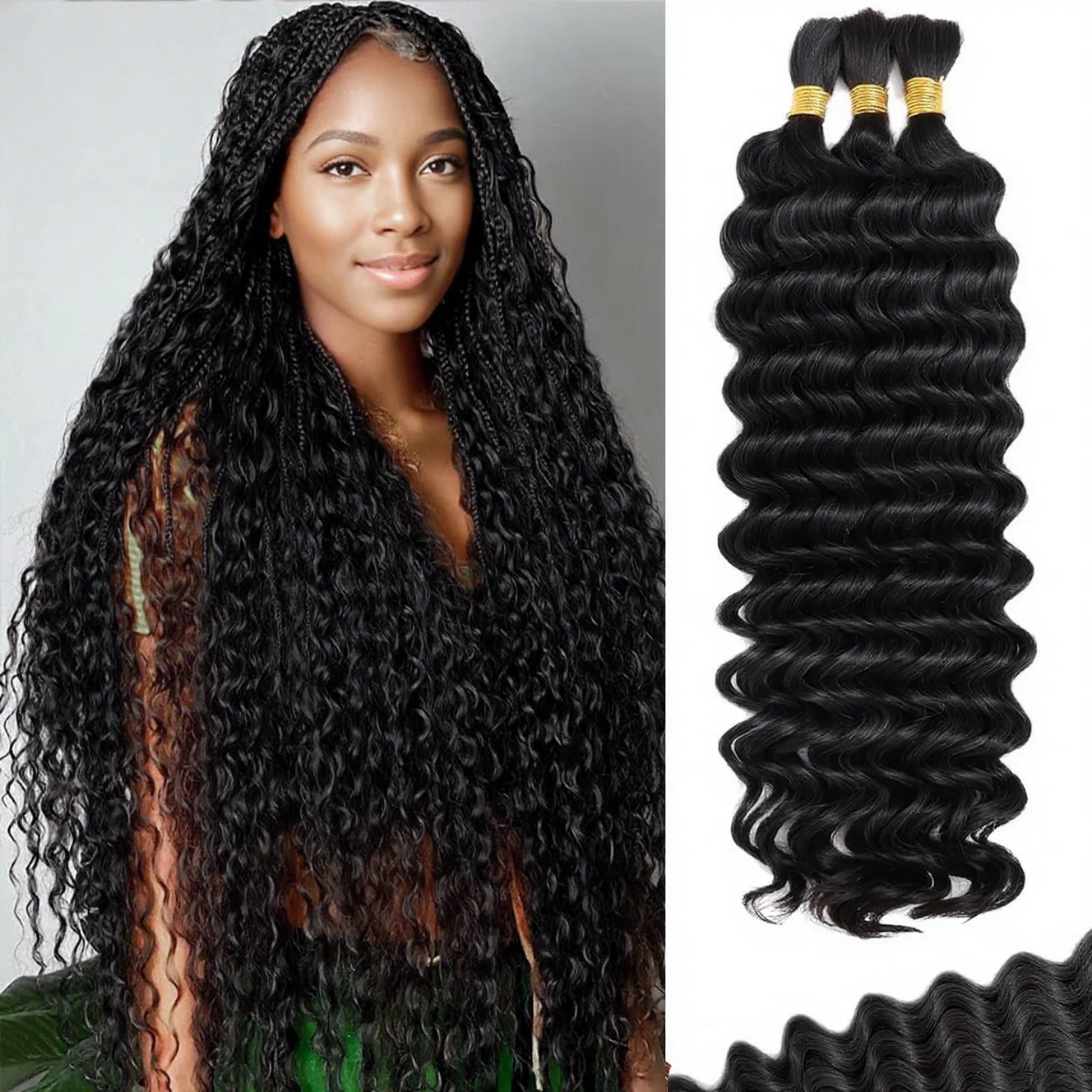 Глубокие волны, объемные человеческие волосы для плетения косичек в стиле бохо, 12А, бразильские 100% наращивание человеческих волос, 100 г, черные натуральные необработанные объемные волосы
Глубокие волны, объемные человеческие волосы для плетения косичек в стиле бохо, 12А, бразильские 100% наращивание человеческих волос, 100 г, черные натуральные необработанные объемные волосы