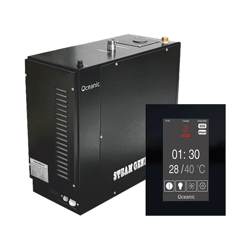 Паровая ванна Oceanic с контроллером сенсорного экрана, парогенератор мощностью 8 кВт для ванны Hammam
Паровая ванна Oceanic с контроллером сенсорного экрана, парогенератор мощностью 8 кВт для ванны Hammam