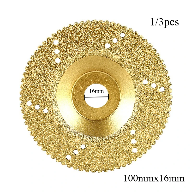 1/3pcs 100mmx16mm diamond cutting sheet can be used for cutting and grinding It is suitable for marble granite tiles etc
1/3pcs 100mmx16mm diamond cutting sheet can be used for cutting and grinding It is suitable for marble granite tiles etc