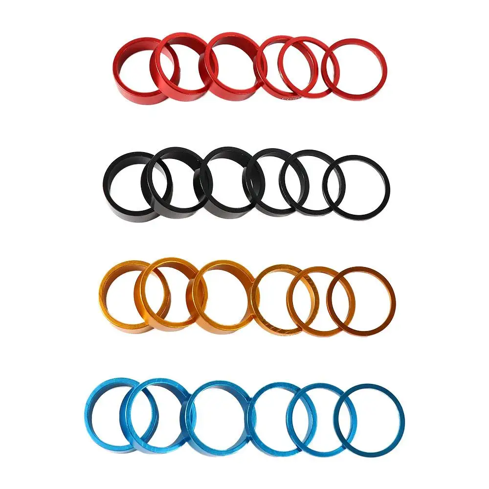 6pc Bike Headset Washer 28.6mm Aluminum Alloy MTB Road Bicycle Front Fork Washer Bike Stem Handlebar Spacers Ring Gasket Spacers
6pc Bike Headset Washer 28.6mm Aluminum Alloy MTB Road Bicycle Front Fork Washer Bike Stem Handlebar Spacers Ring Gasket Spacers