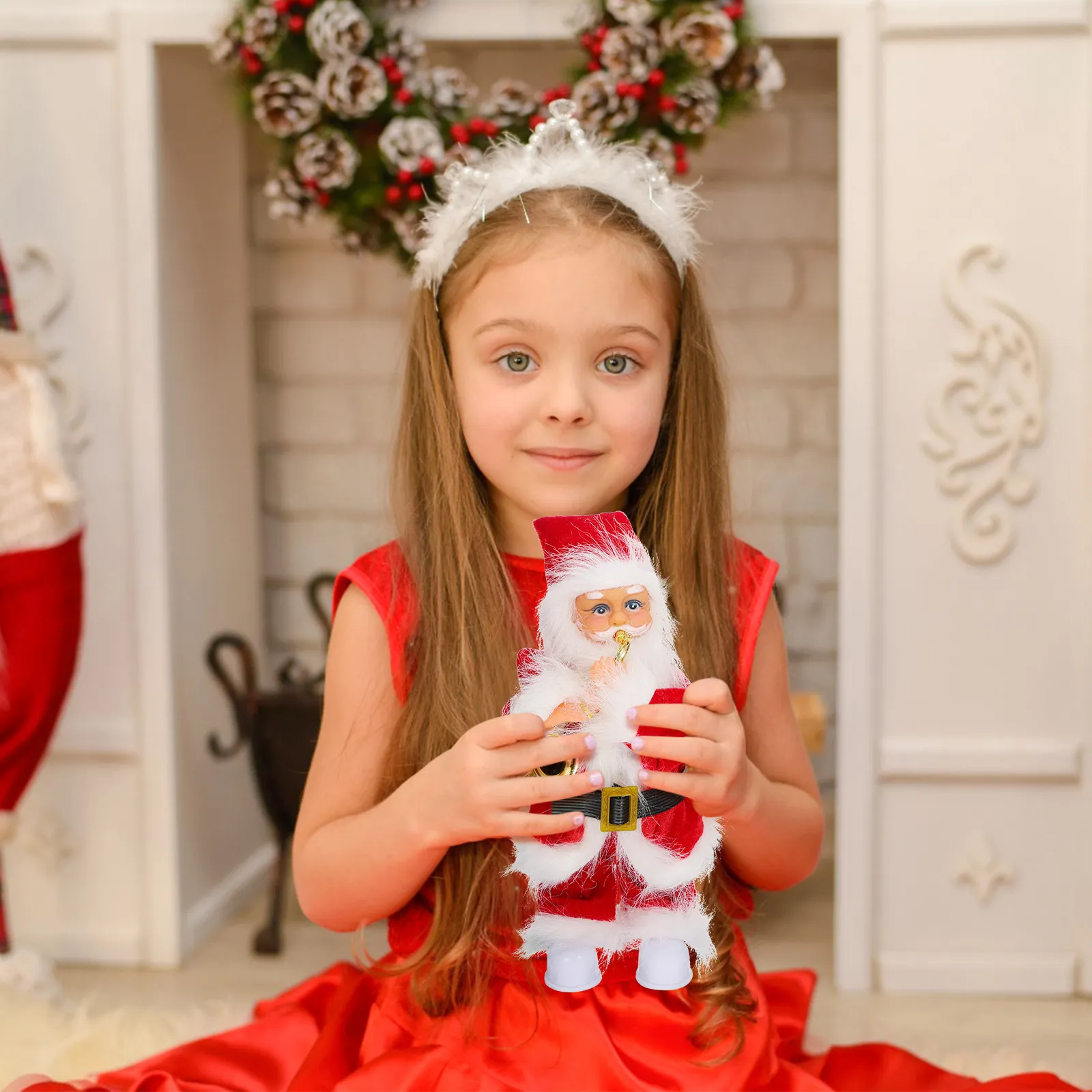 Singing Musical Santa Claus Playing Saxophone Battery Operated Christmas Decoration Moving Figure Holiday Ornament
Singing Musical Santa Claus Playing Saxophone Battery Operated Christmas Decoration Moving Figure Holiday Ornament