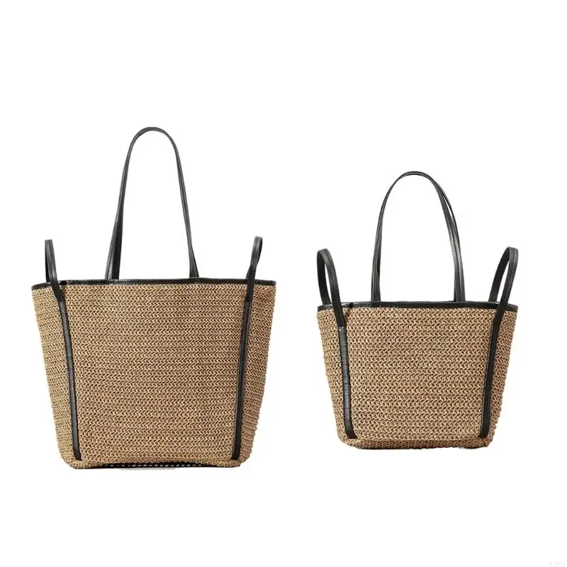 LX9F Contrast Color Woven Bugt Budtag Sumbag для пляжных каникул и повседневных прогулок
LX9F Contrast Color Woven Bugt Budtag Sumbag для пляжных каникул и повседневных прогулок